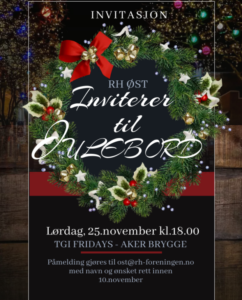 Invitasjon til RHØST sitt julebord på Fridays 25. november 2023