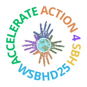 Logo World Spina Bifida and Hydrocephalus Day 2025. Tema: Accelerate Action for Spina Bifida and Hydrocephalus.